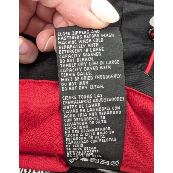 Starter Vintage Red Black Down Feather Puffer Ski Jacket Coat Size 2XL - Picture 10 of 14